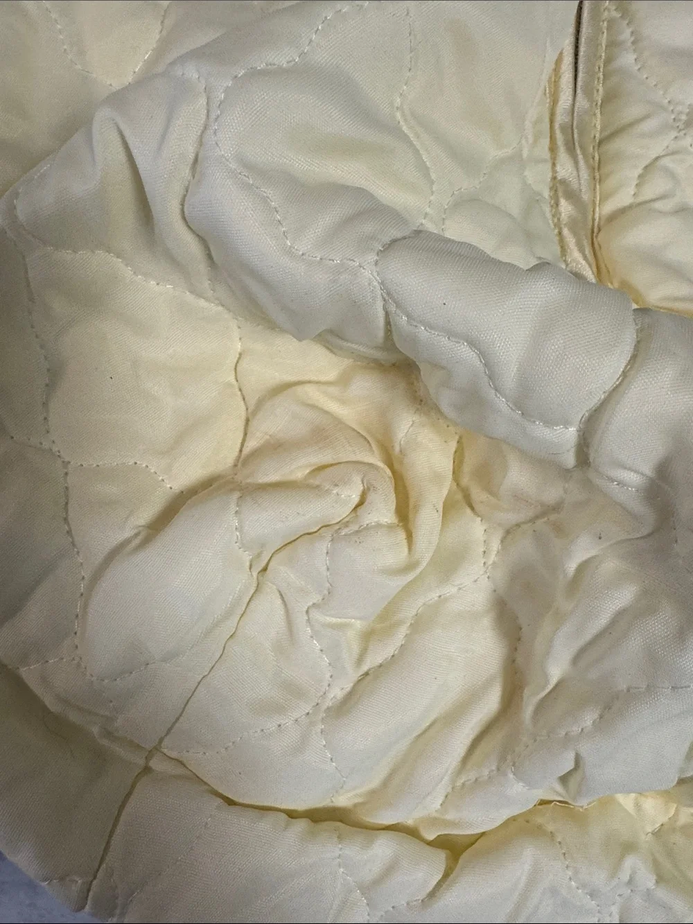 Vintage Cream Quilted Baby Jacket and swaddle